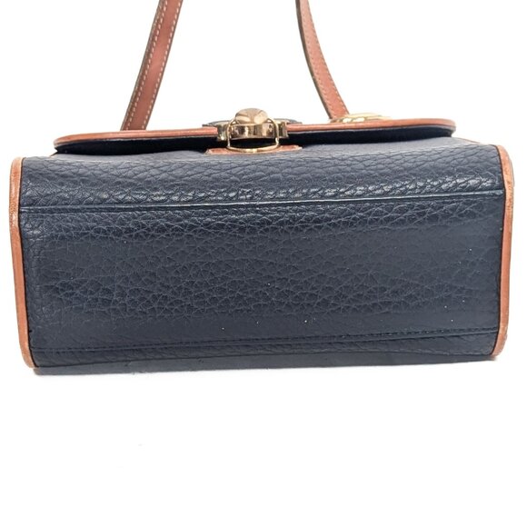 DOONEY & BOURKE USA All Weather Leather Mini Shoulder Bag - Navy Blue - Picture 4 of 14